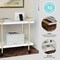 Martha Stewart Liam 2-Tier White Mobile Office Storage and Printer Cart w/Polished Brass Frame NAN-JH-17107-WH-GLD-MS - alternate 3